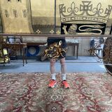 Brasserie mirror art nouveau style eglomised glass