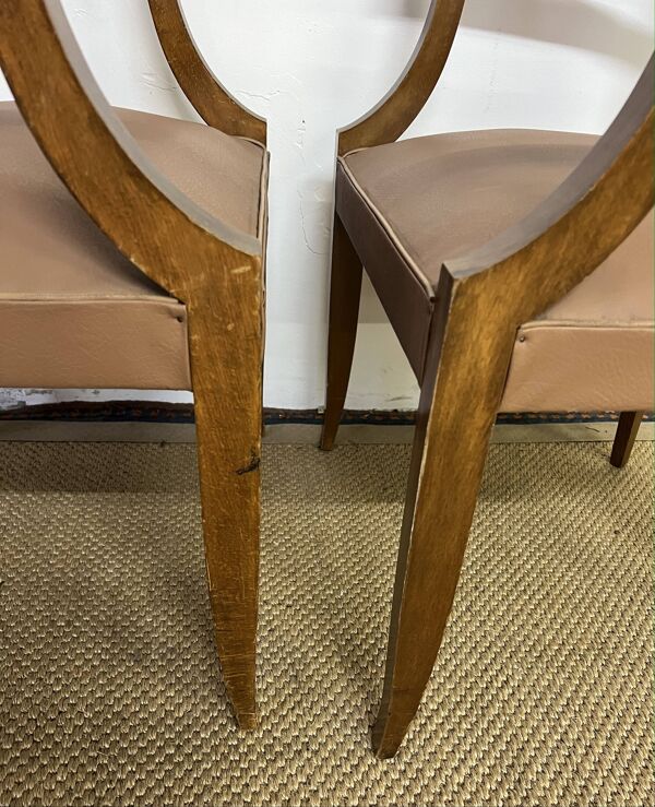 Paire de fauteuils bridge vintage