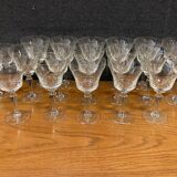 Service de verres à pieds en verre gravé