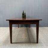 Large antique style oak extendable dining table