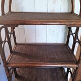 Vintage rattan bookcase