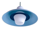 Philips pendant light in frosted sky blue glass by Louis Kalff