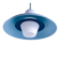 Philips pendant light in frosted sky blue glass by Louis Kalff