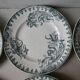 Lot of 6 flat plates Saint Amand Amand in Amandinoise, décor Iris, 1900