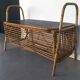 Coffre à jouet en bambou et rotin vintage 1960