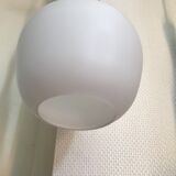 Teak and opaline chandelier Rispal