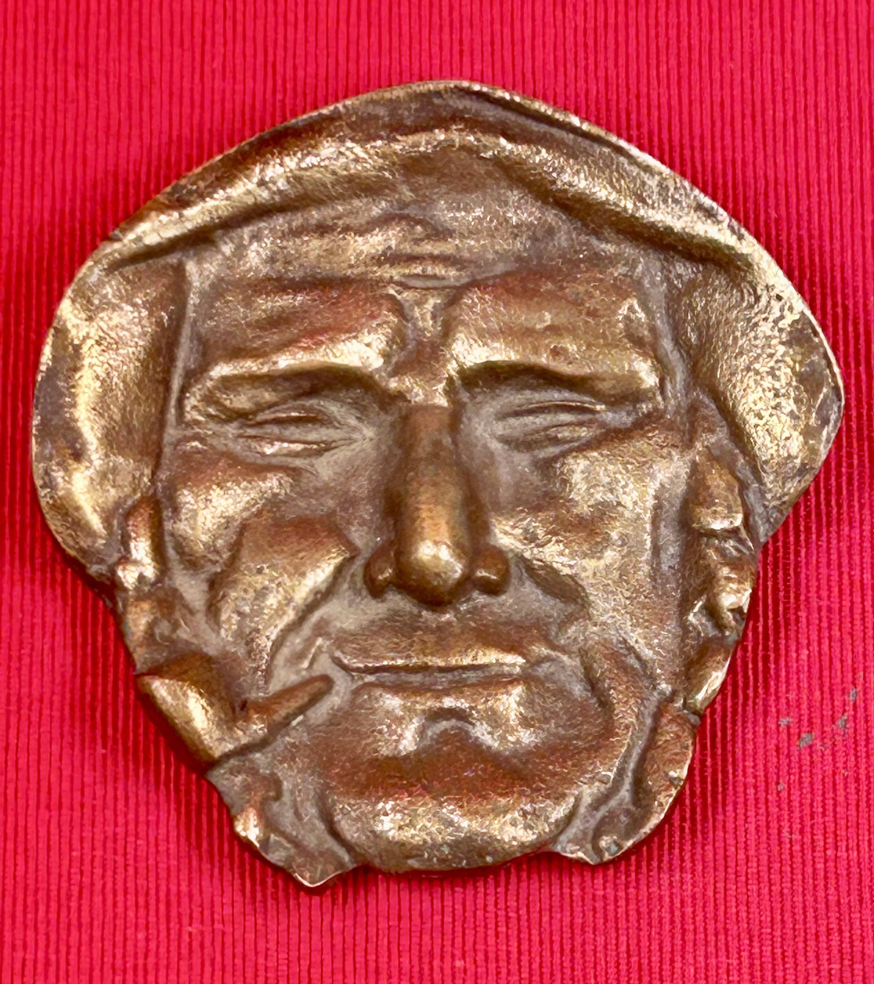 Bronze ashtray with a pipe-smoking sailor, Correspondant 1977