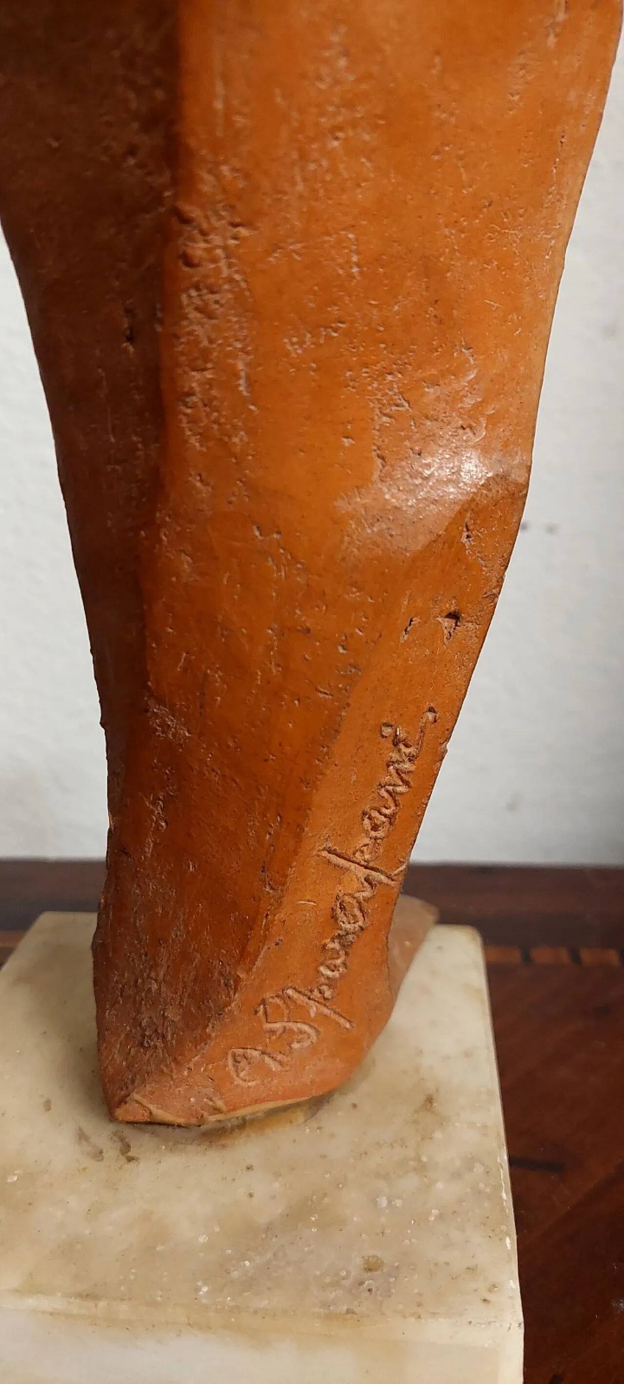 Terracotta female figure by Alberto Sparapani, 20th century