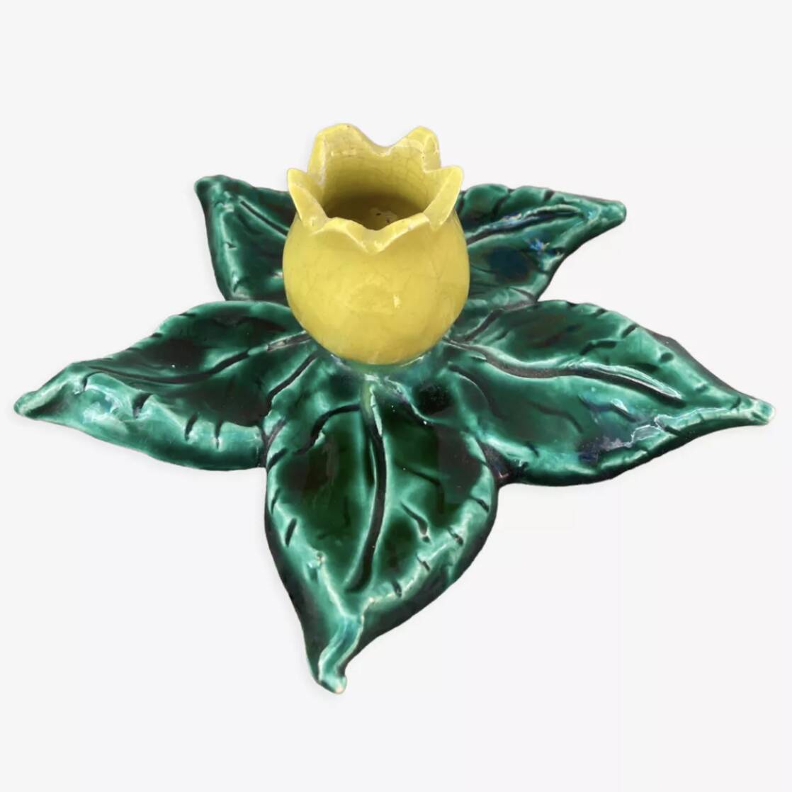 Ceramic flower candle holder