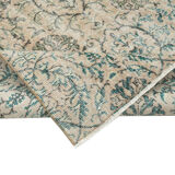 Turkish hand-knotted one-of-a-kind 1980s beige rug 154 cm x 216 cm