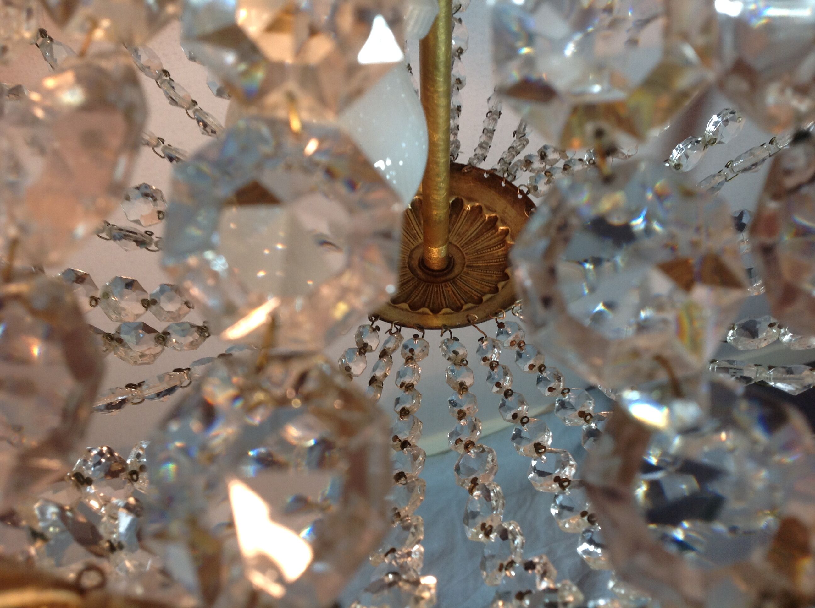 chandelier bronze balloon Golden tassels old retro