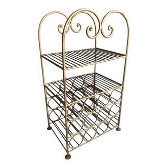 Casier à vin vintage en fonte Bronze antique