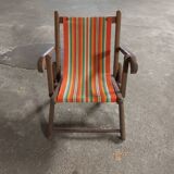 Vintage children's chaise longue