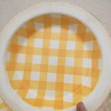 2 Yellow checkered dishes Sarreguemines