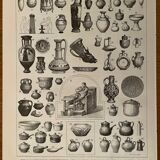 Lithograph engraving on pottery from 1897