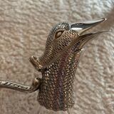 Silver-plated metal crystal decanter