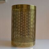 Postmodernist perforated brass wastepaper basket 1980 Memphis