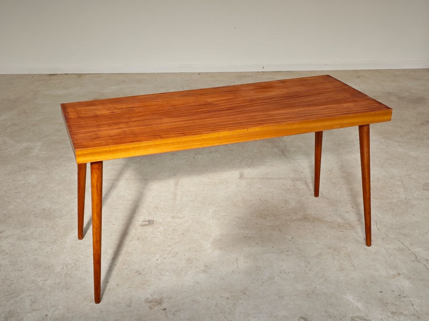 Side table compass legs Czechoslovakia Dievozpracujici mahogany