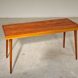 Side table compass legs Czechoslovakia Dievozpracujici mahogany