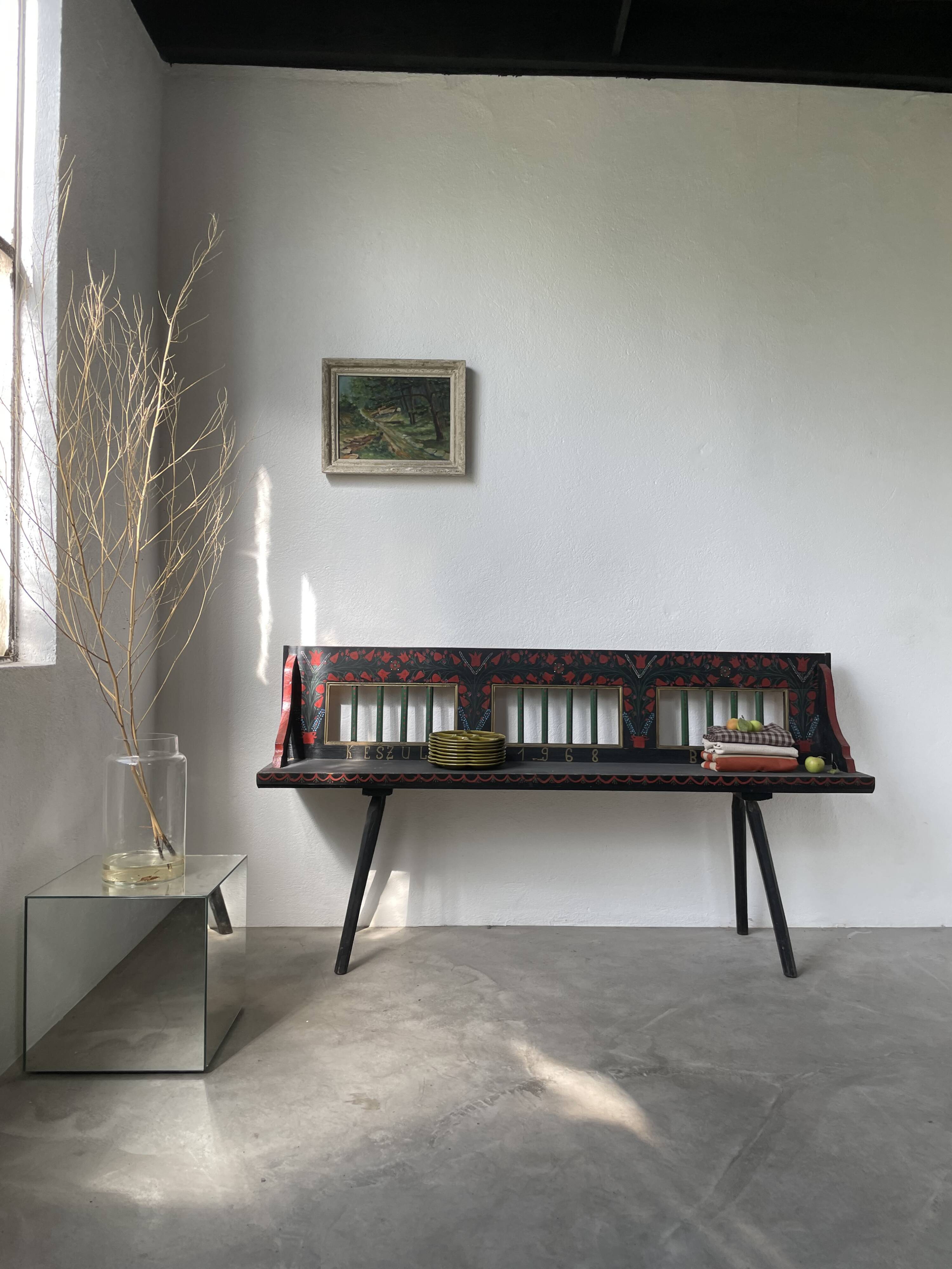 Moldavian bench 1968 polychrome