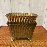 Pair of brass planters