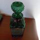 Old Emerald Green Leather Whiskey Bottle Carafe