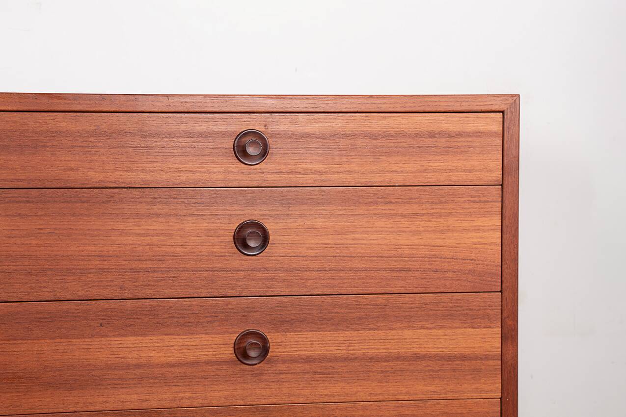 Large double chest of drawers, 8 drawers, in teak by Borge Mogensen 1960.