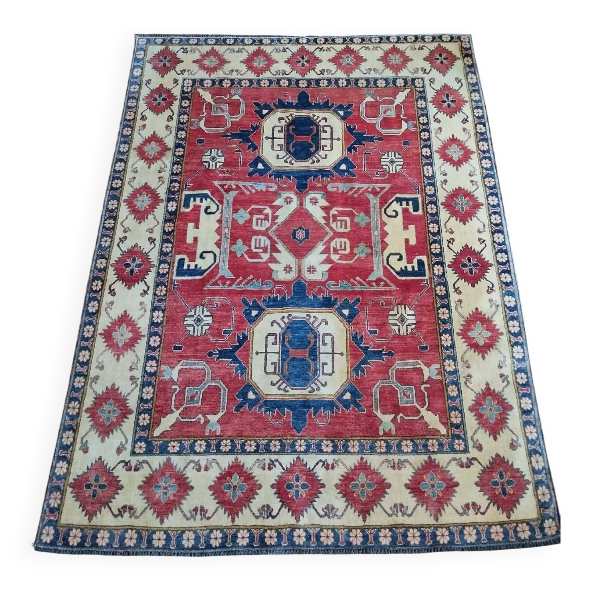 Handmade Pakistani Kazak rug 303x225cm