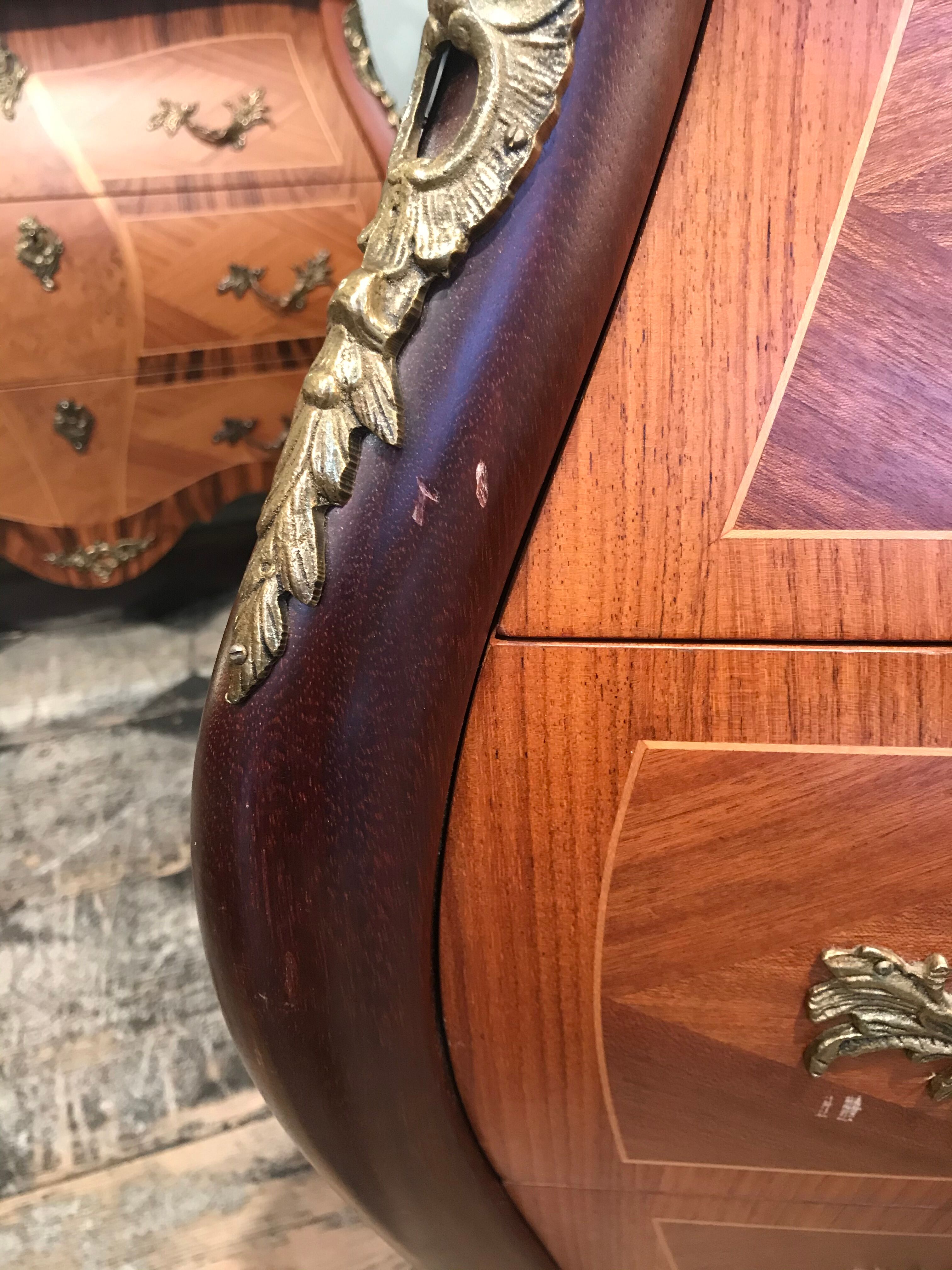 3-drawer neo-baroque commodus circa 1960 (pair available)