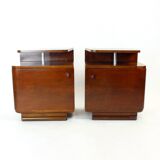 Set Of 2 Bauhaus Bedside Tables, Czechoslovakia 1950s
