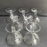 7 Baccarat Saint Hélier champagne glasses