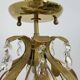 Palwa crystal flush mount by Ernst Palme, brass pineapple, 1960s, Germany