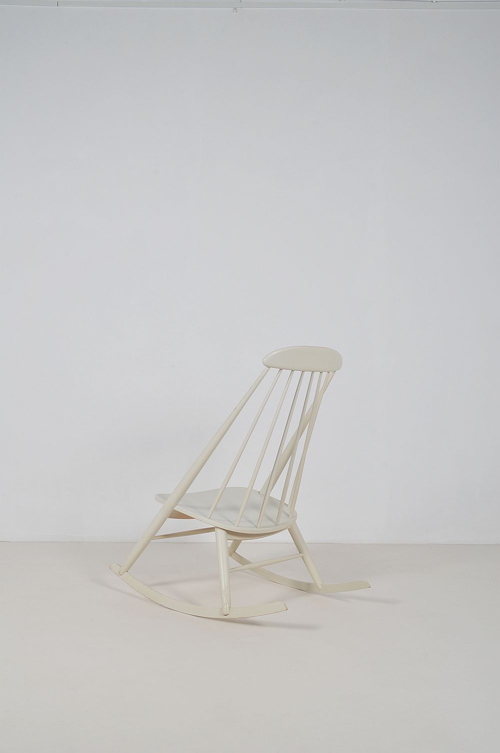 Scandinavian rocking chair with unusual design, 1950s