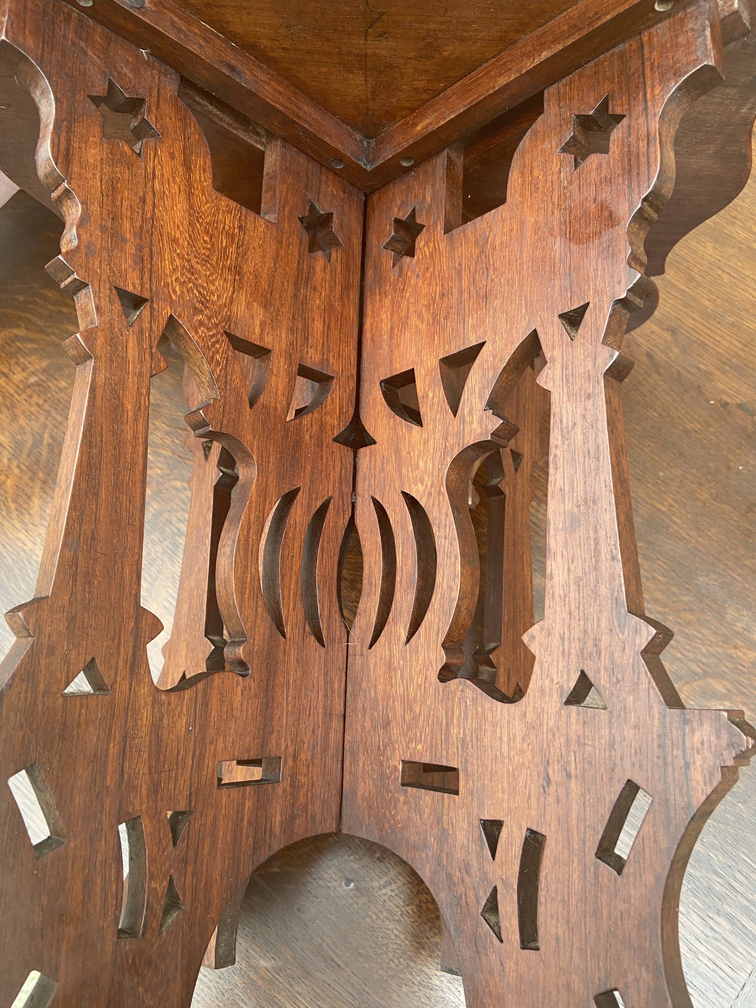 Pair of bedside tables Syrian rosewood vintage 1930