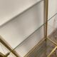Bookcase in gilded metal and glass, Pierre Vandel Paris, circa 70