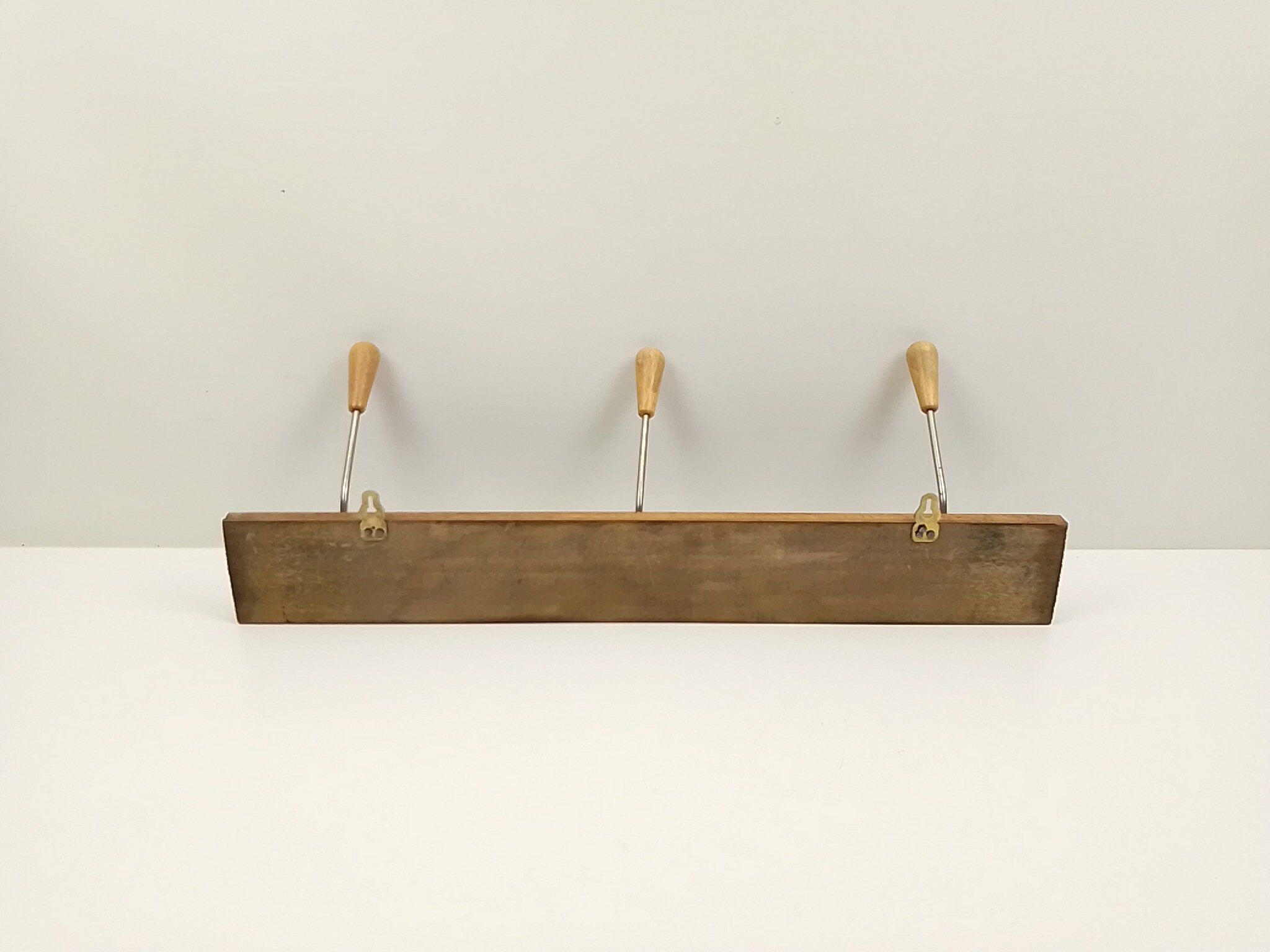 Vintage style hook 3 hooks in wood and metal