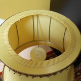 Alabaster lamp and gilt bronze, silk Lampshade