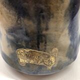 Belgian molten flamed stoneware vase by Lardinois