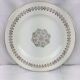Plat rond ancien en céramique opaque blanc et or made in france Digoin