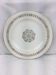 Antique round dish in opaque white and gold ceramic made in France Digoin