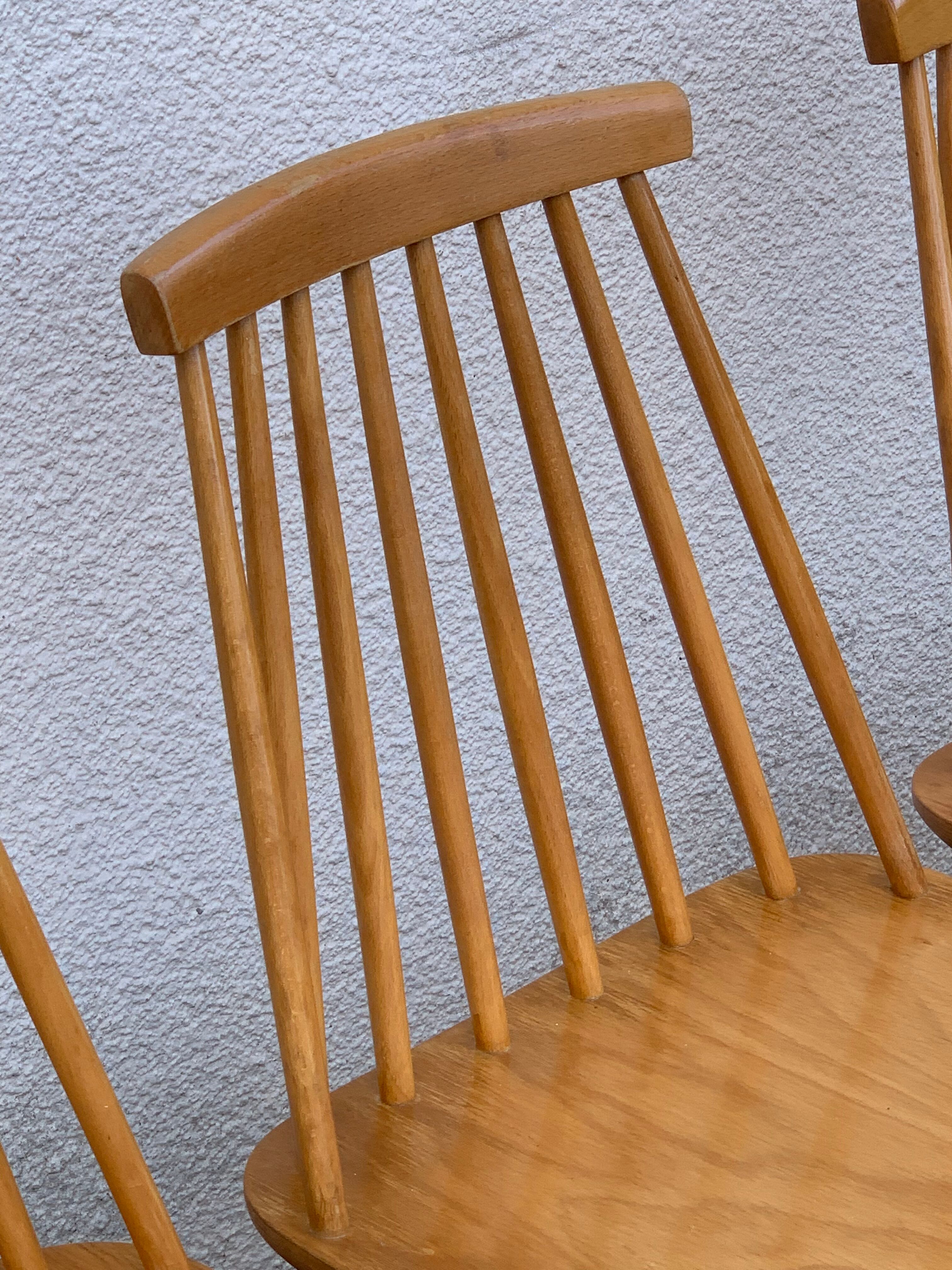 Chaises scandinaves Pinnstol ZPM Radomsko 1950