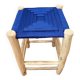 Moroccan beldi stool blue seat Majorelle