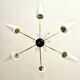 Large chandelier with 6 opaline tulip shades and 6 anthracite points, 1950