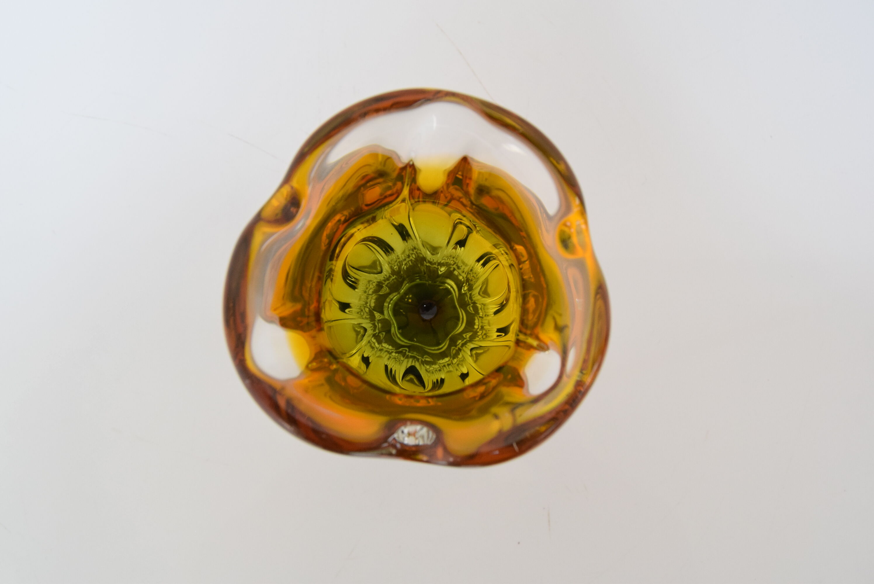 Art Glass Vase by Josef Hospodka for Glasswork Chribska,1960's.