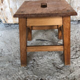 Stool footrest vintage wood #a226