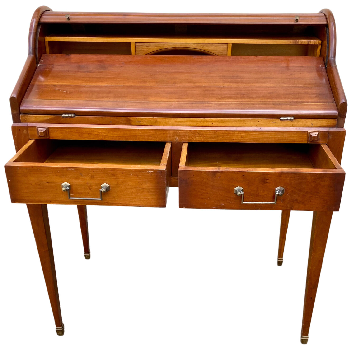 Bureau à cylindre Louis XVI en merisier
