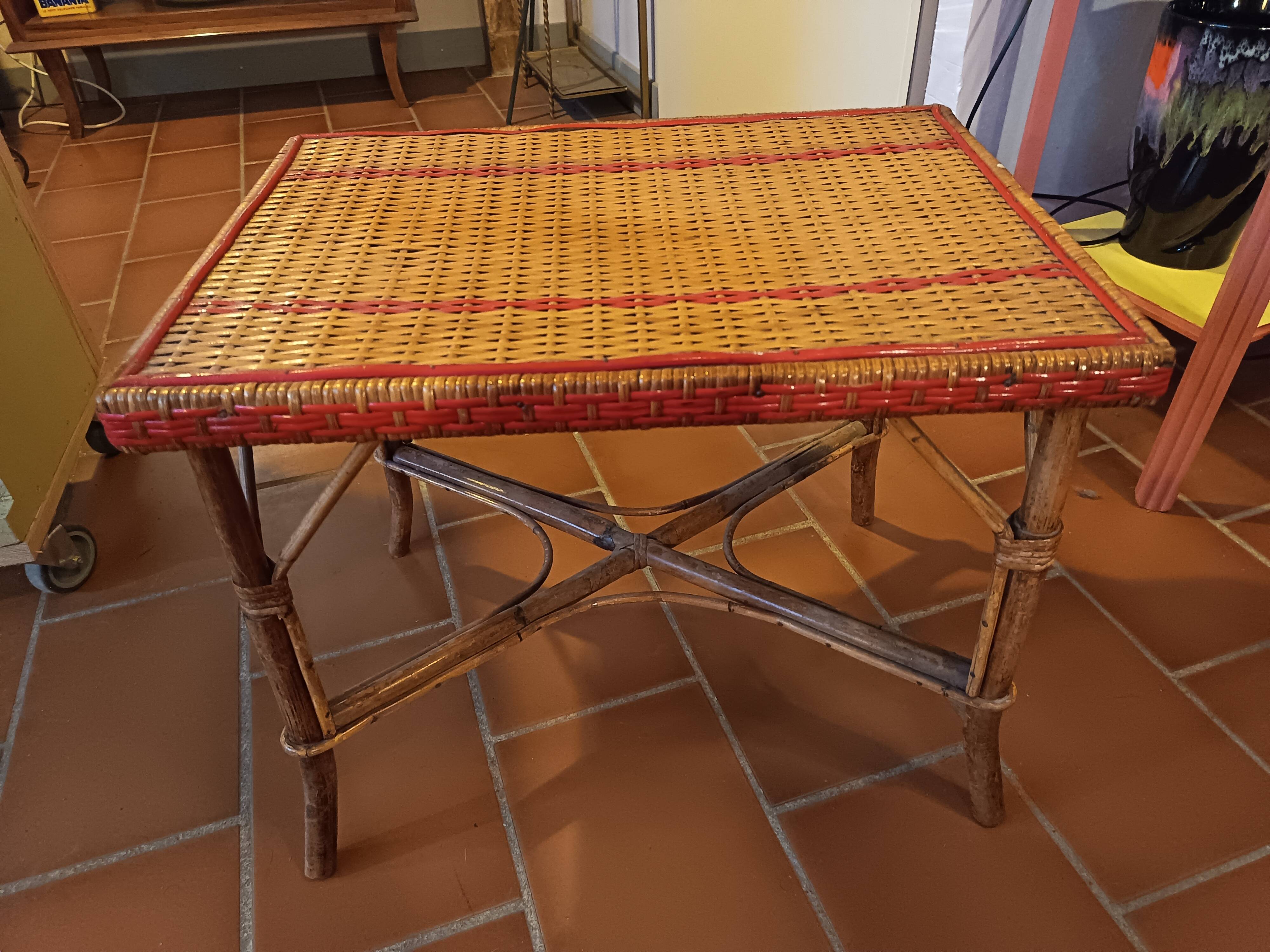 Rattan coffee table