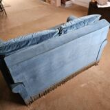 Canapé convertible bleu turquoise en velours