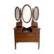 Coiffeuse ancienne en bois avec miroir tryptique