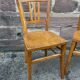 Pair of bistro chairs 1950 Brasserie Bois curved